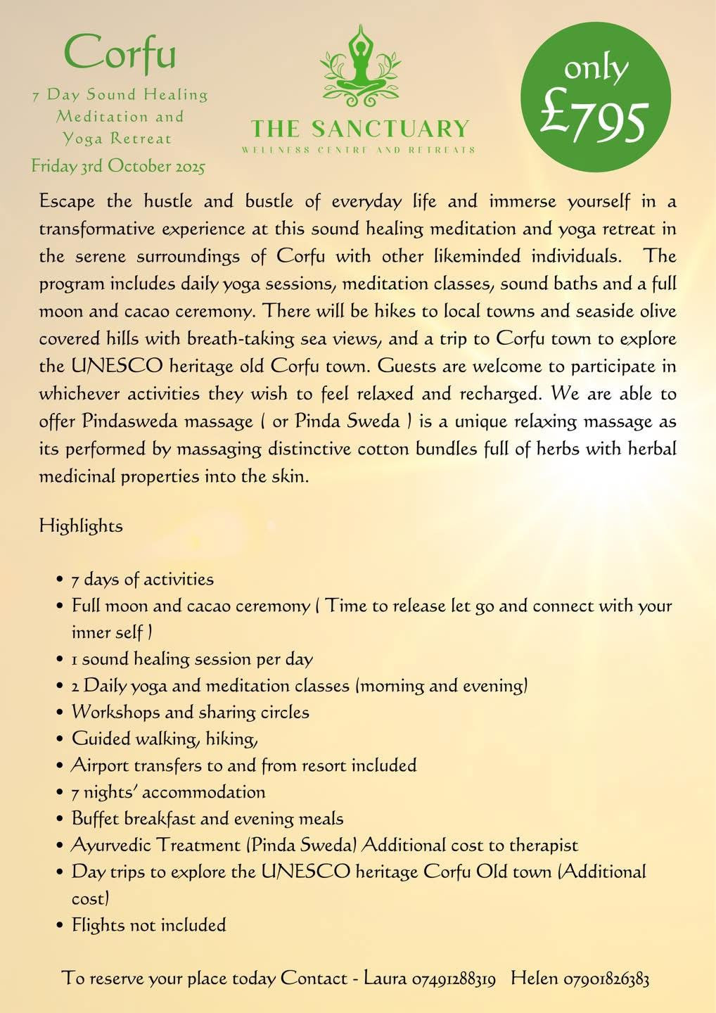 🌺 Corfu Retreat: 7-Day Sound Healing, Meditation & Yoga Experience