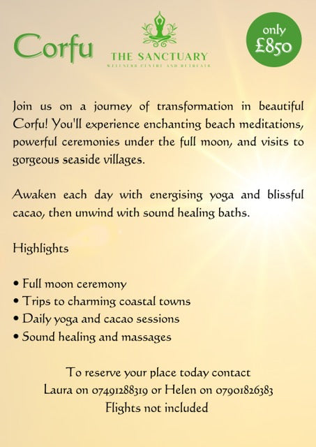 🌺 Corfu Retreat: 7-Day Sound Healing, Meditation & Yoga Experience